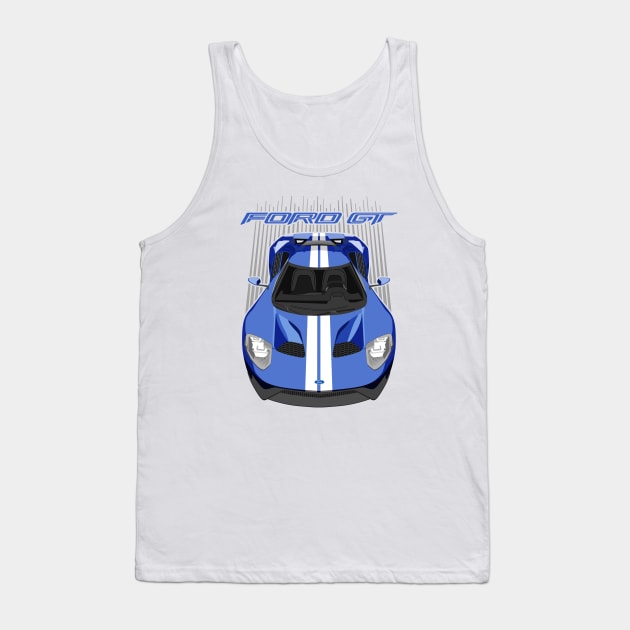 Ford GT-blue and white Tank Top by V8social